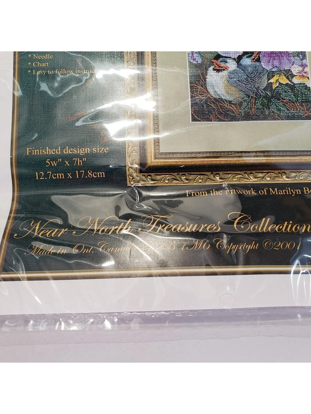 Near North Treasures Collection Cross Stitch Kit RESTING UNDER 2004 Pansy NEW